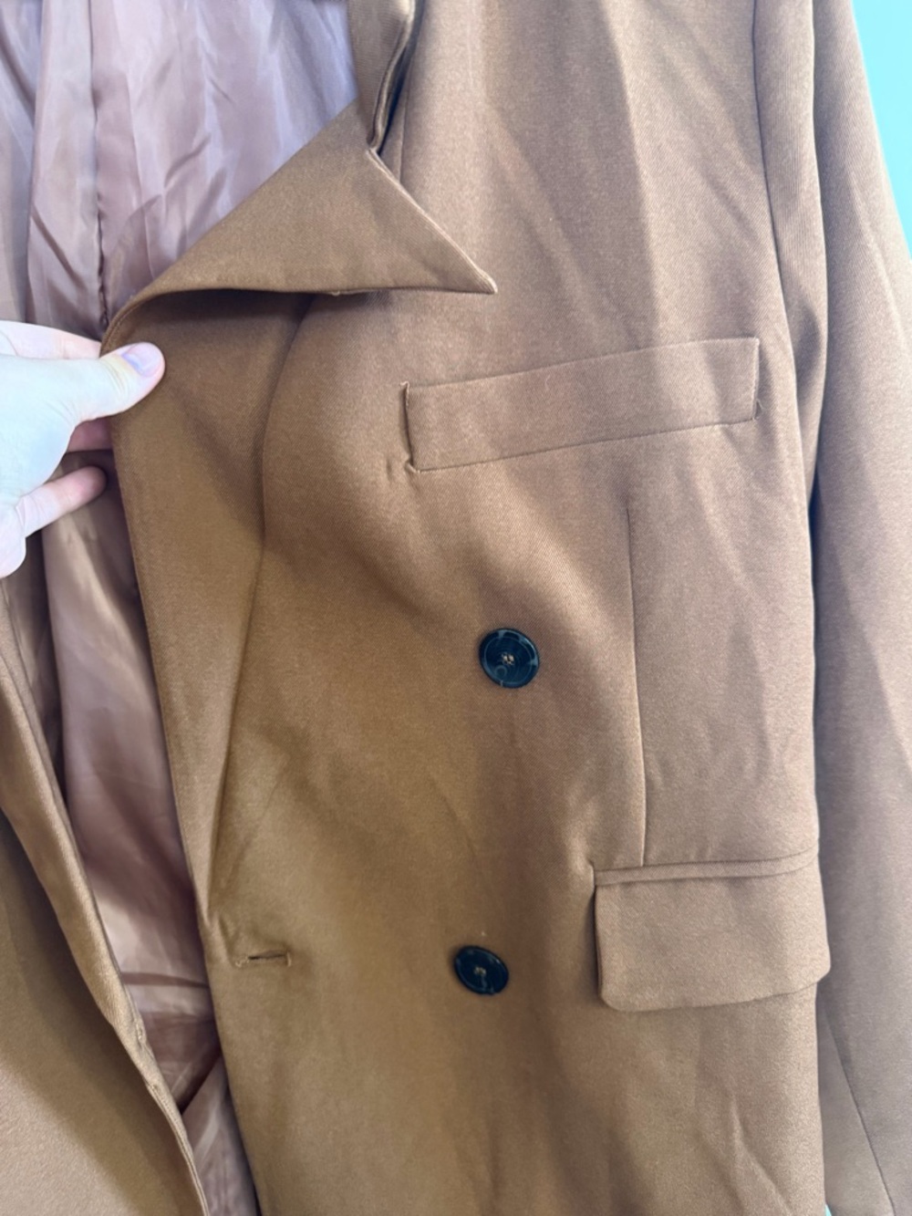 White Birch Black Label Brown Blazer Size L Oversized - Picture 2 of 4